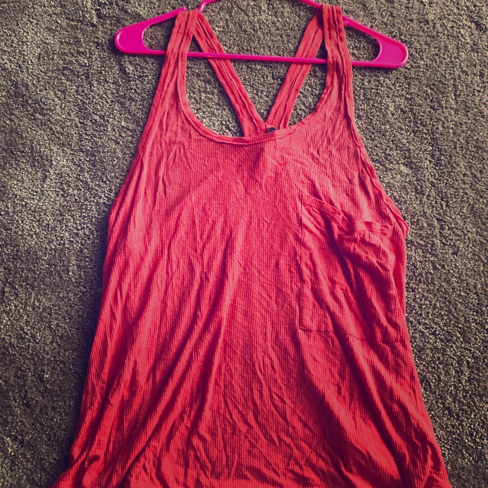 Orange tank top Free People